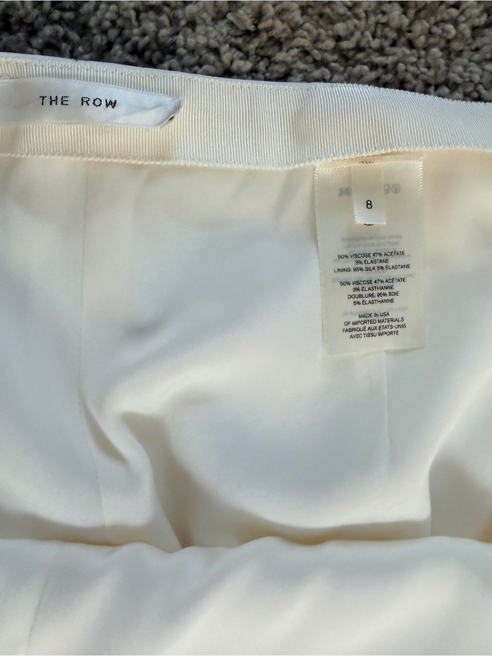 The Row Off White Split Hem Trousers - Picture 6 of 13